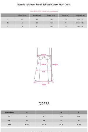 Rase le sol Sheer Panel Spliced Corset Maxi Dress