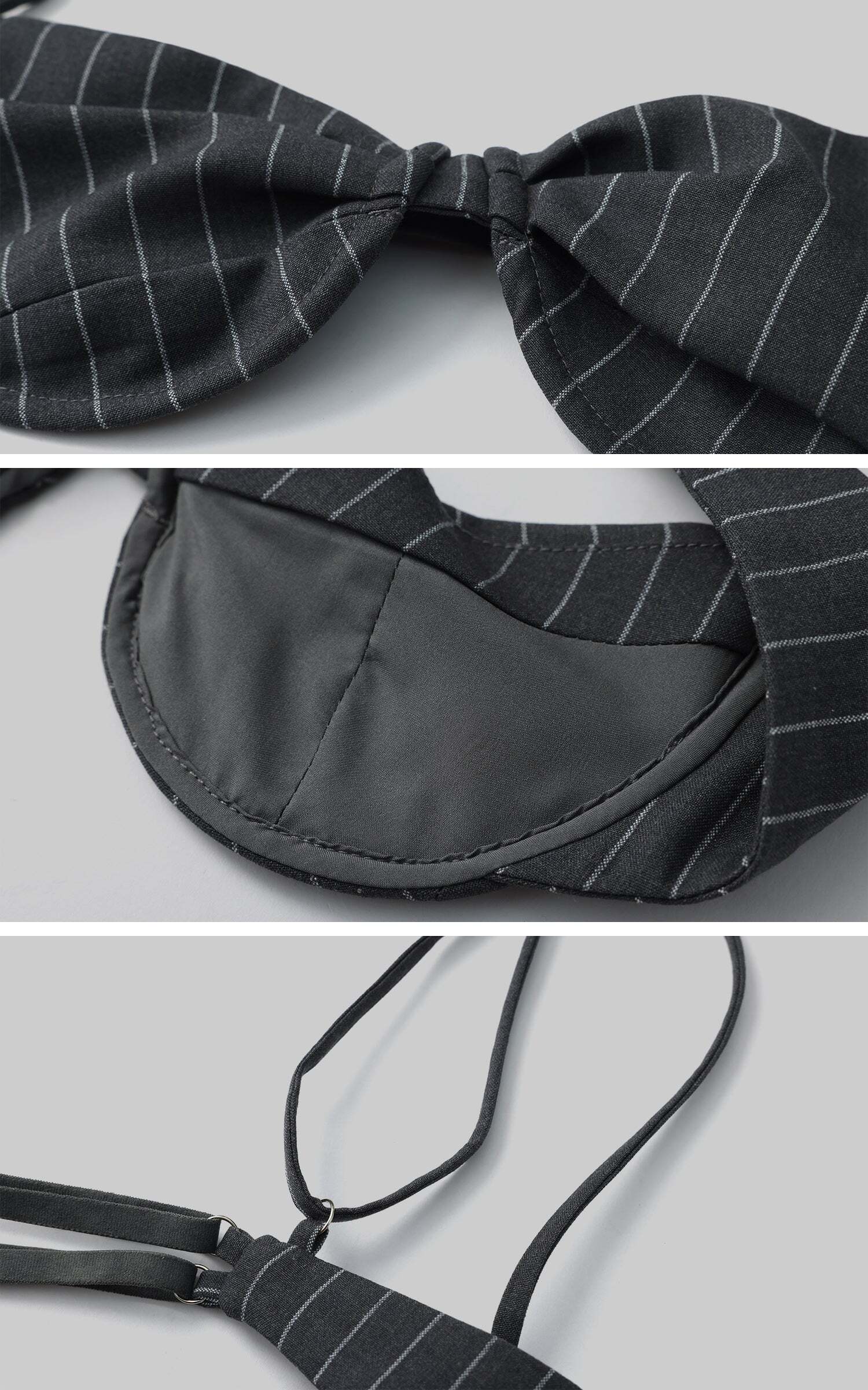 Rase le sol Striped Panel Blazer & High-Waisted Skirt Set Rase le sol Striped Panel Blazer & High-Waisted Skirt Set