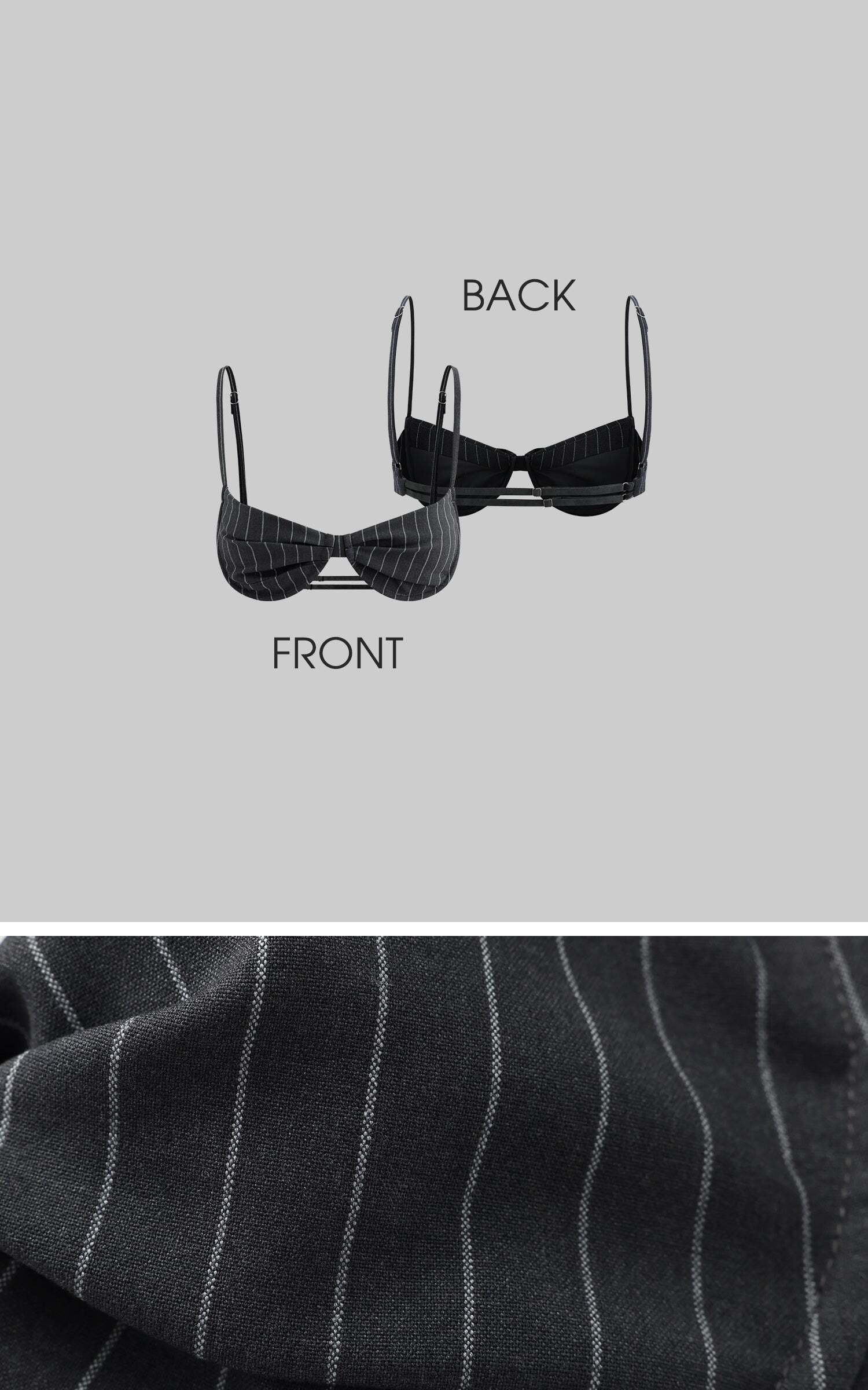 Rase le sol Striped Panel Blazer & High-Waisted Skirt Set Rase le sol Striped Panel Blazer & High-Waisted Skirt Set