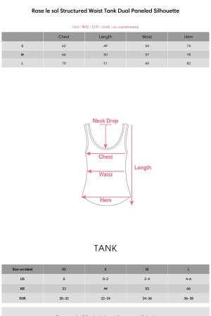 Rase le sol Structured Waist Tank Dual Paneled Silhouette