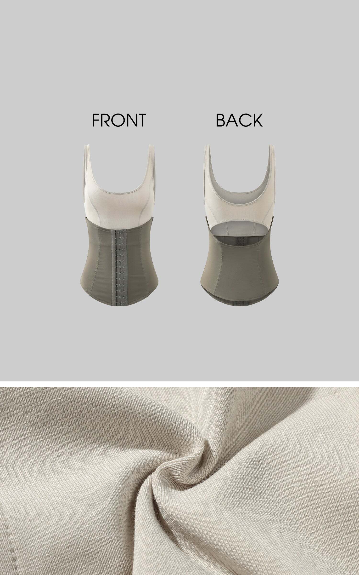 Rase le sol Structured Waist Tank Dual Paneled Silhouette Rase le sol Structured Waist Tank Dual Paneled Silhouette