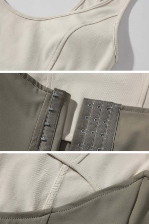 Rase le sol Structured Waist Tank Dual Paneled Silhouette