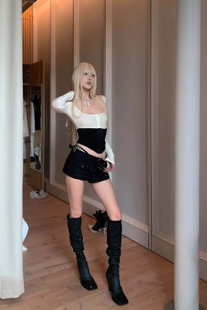 Rase le sol Studded Asymmetric Mini Skirt