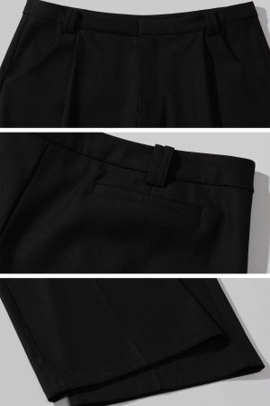 Rase le sol Suit Set Relaxed Straight Pants and Structured Blazer