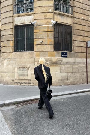 Rase le sol Suit Set Relaxed Straight Pants and Structured Blazer