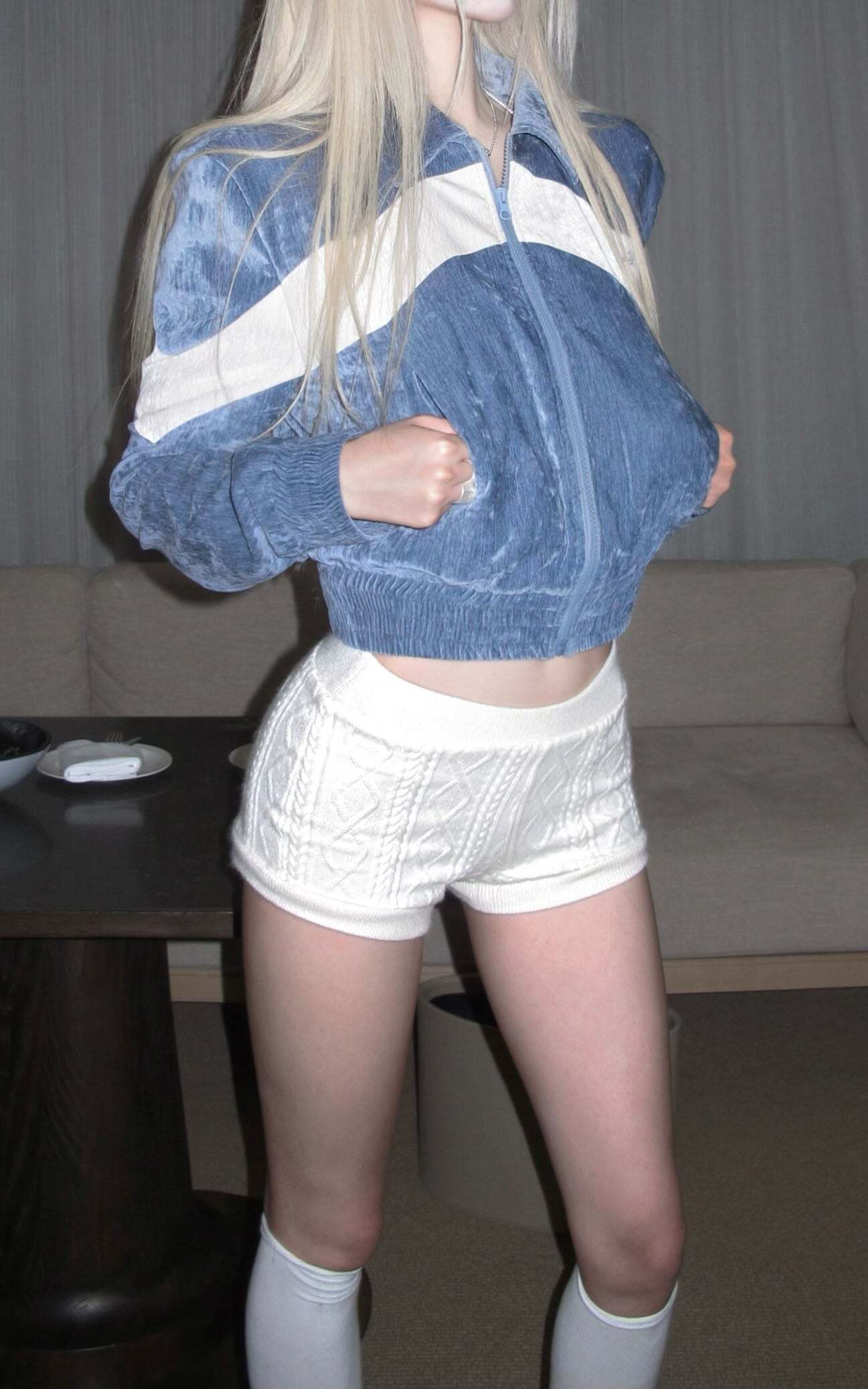 Rase le sol Textured Cable Knit Shorts Rase le sol Textured Cable Knit Shorts