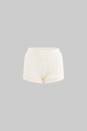 Rase le sol Textured Cable Knit Shorts