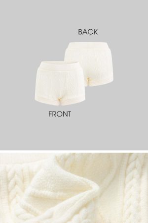Rase le sol Textured Cable Knit Shorts