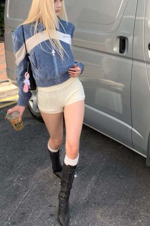 Rase le sol Textured Cable Knit Shorts