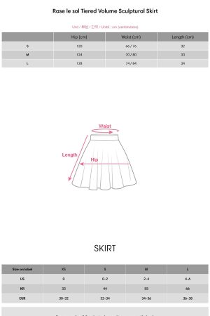 Rase le sol Tiered Volume Sculptural Skirt