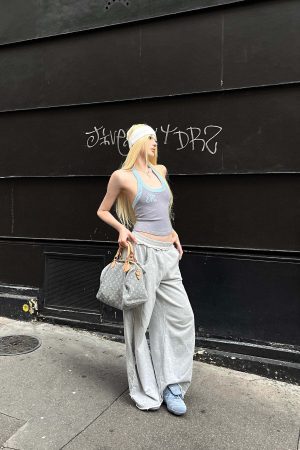 Rase le sol Two-Tone Ribbed Knit Tank Top