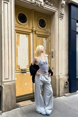 Rase le sol Two-Tone Ribbed Knit Tank Top