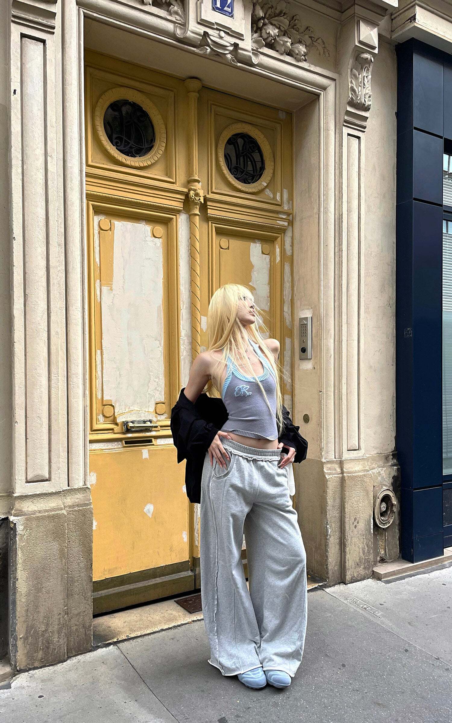 Rase le sol Two-Tone Ribbed Knit Tank Top Rase le sol Two-Tone Ribbed Knit Tank Top