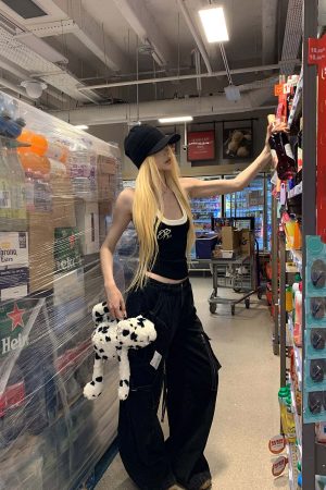 Rase le sol Two-Tone Ribbed Knit Tank Top