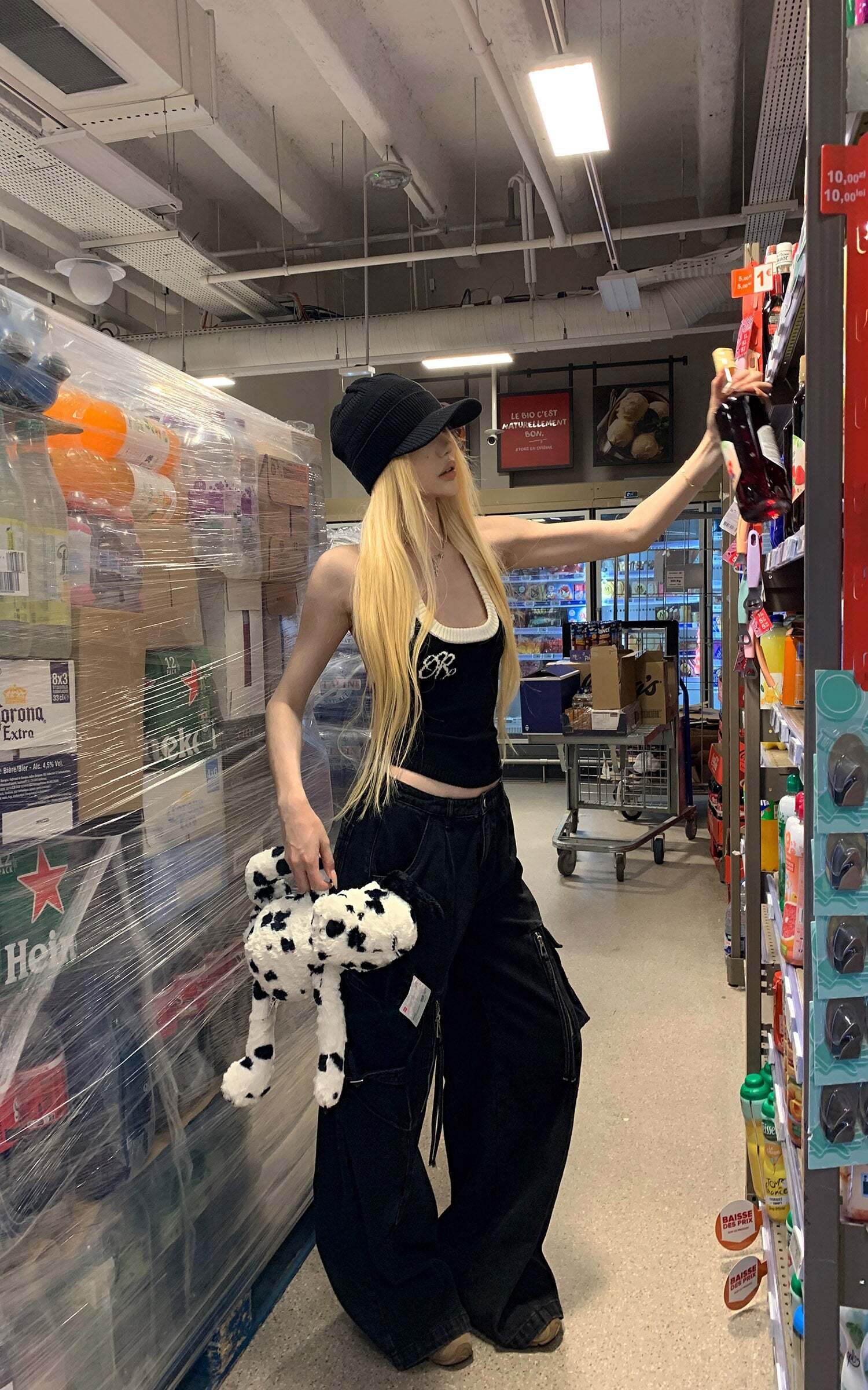 Rase le sol Two-Tone Ribbed Knit Tank Top Rase le sol Two-Tone Ribbed Knit Tank Top