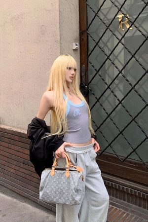 Rase le sol Two-Tone Ribbed Knit Tank Top