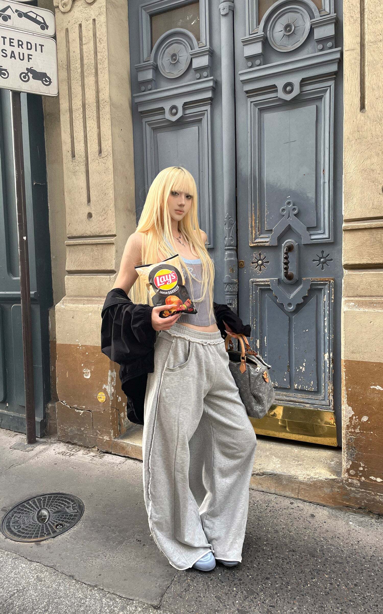 Rase le sol Two-Tone Ribbed Knit Tank Top Rase le sol Two-Tone Ribbed Knit Tank Top