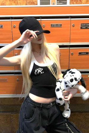 Rase le sol Two-Tone Ribbed Knit Tank Top