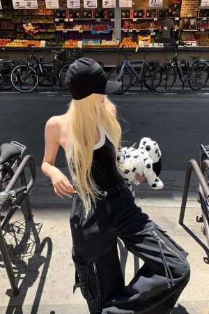 Rase le sol Two-Tone Ribbed Knit Tank Top