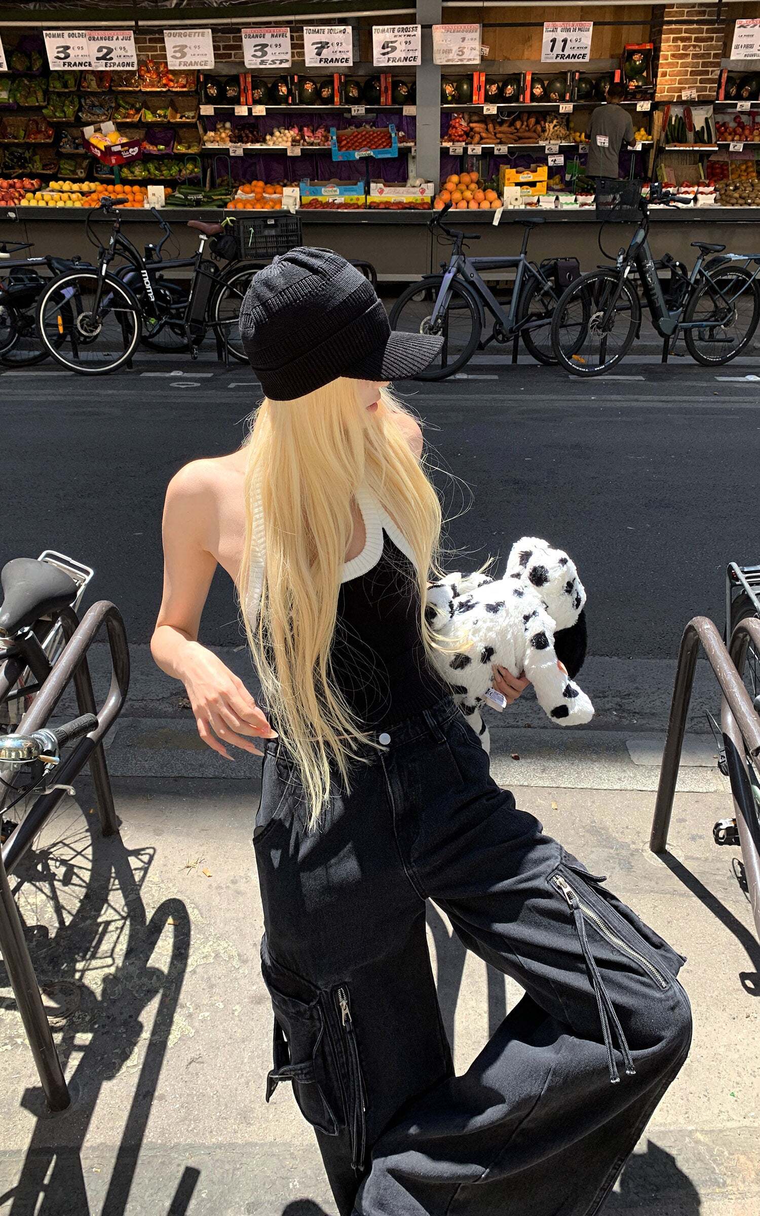 Rase le sol Two-Tone Ribbed Knit Tank Top Rase le sol Two-Tone Ribbed Knit Tank Top