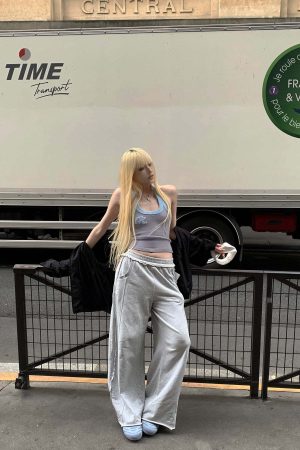 Rase le sol Two-Tone Ribbed Knit Tank Top