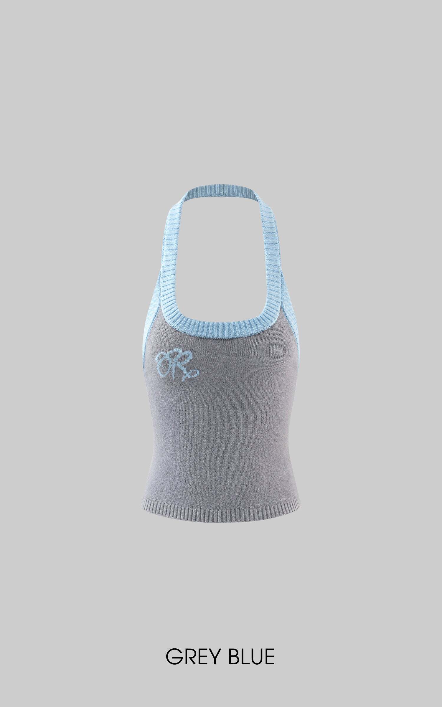 Rase le sol Two-Tone Ribbed Knit Tank Top Rase le sol Two-Tone Ribbed Knit Tank Top