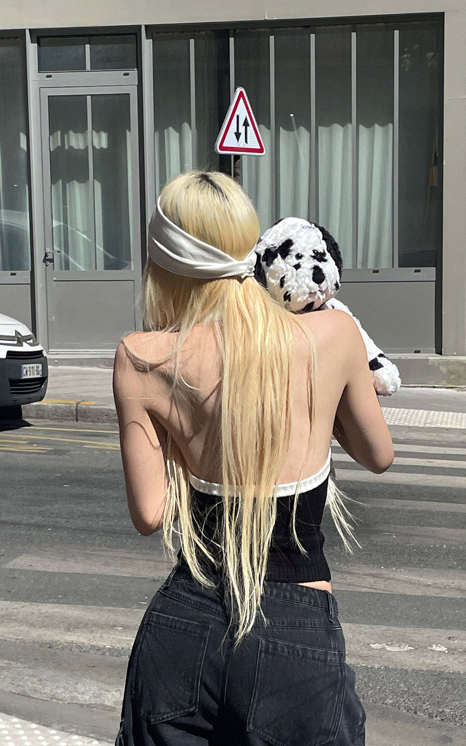 Rase le sol Two-Tone Ribbed Knit Tank Top Rase le sol Two-Tone Ribbed Knit Tank Top