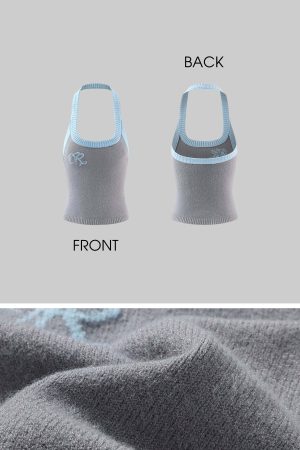 Rase le sol Two-Tone Ribbed Knit Tank Top