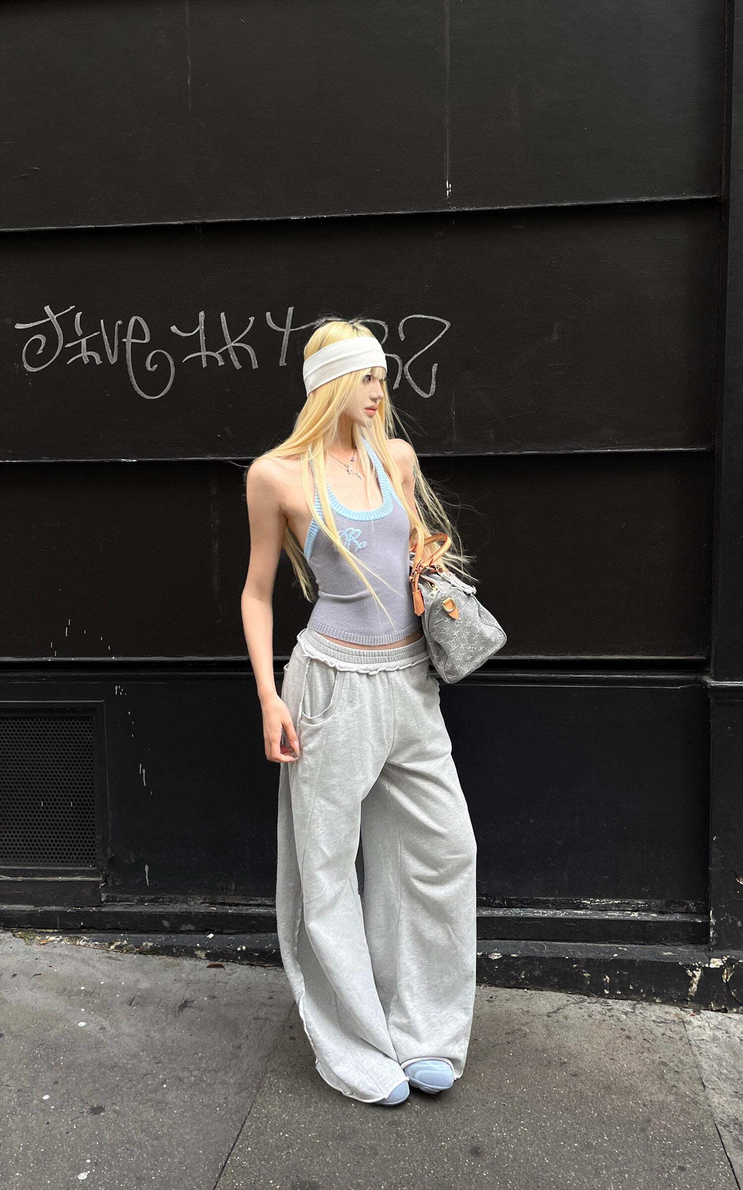 Rase le sol Two-Tone Ribbed Knit Tank Top Rase le sol Two-Tone Ribbed Knit Tank Top