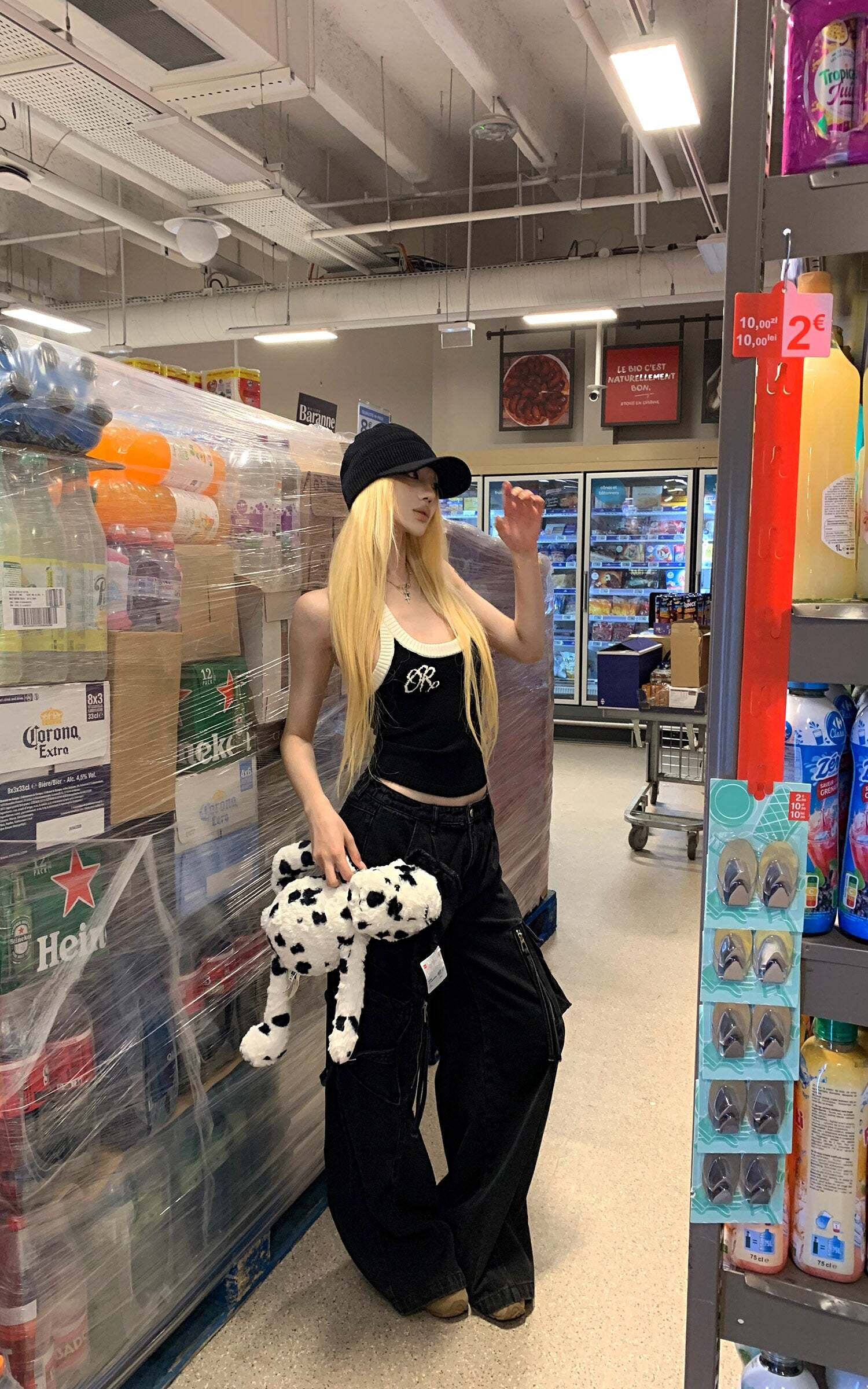 Rase le sol Two-Tone Ribbed Knit Tank Top Rase le sol Two-Tone Ribbed Knit Tank Top