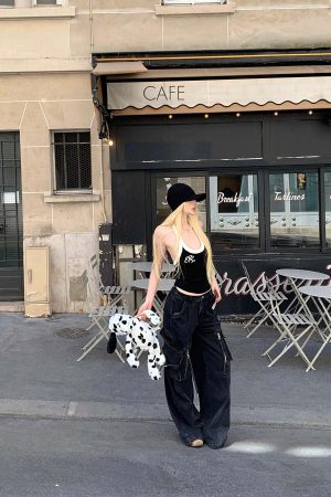 Rase le sol Two-Tone Ribbed Knit Tank Top