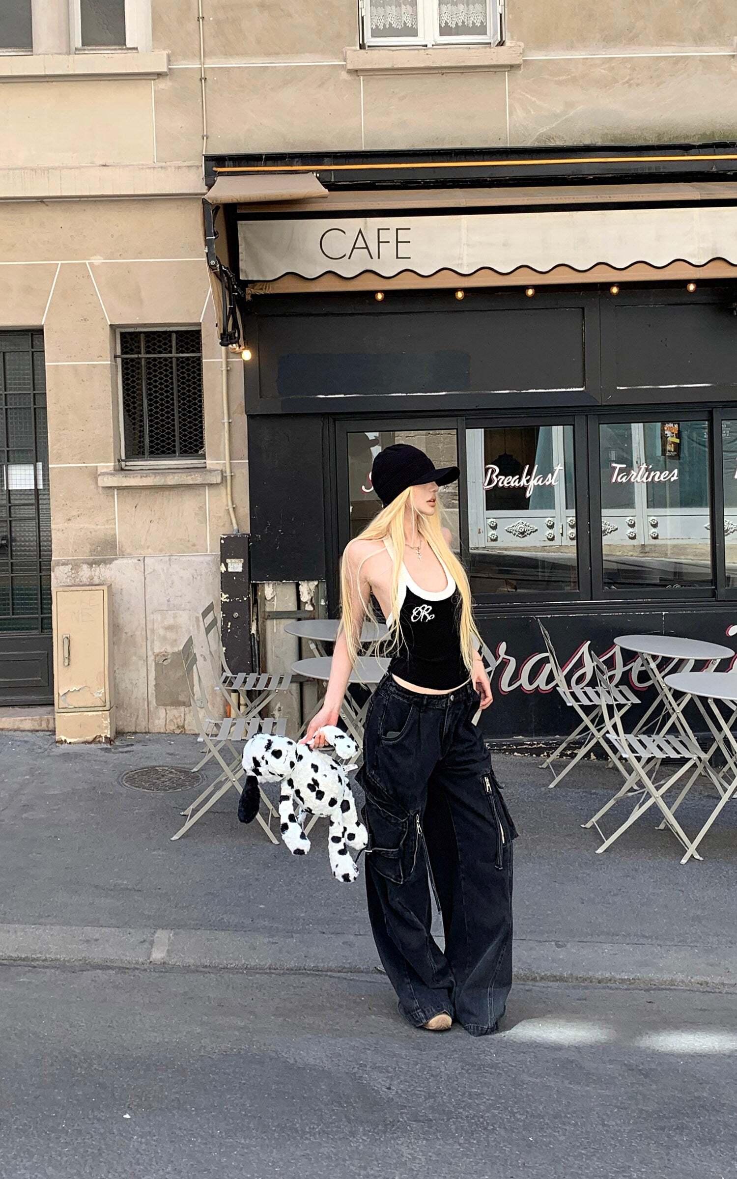 Rase le sol Two-Tone Ribbed Knit Tank Top Rase le sol Two-Tone Ribbed Knit Tank Top