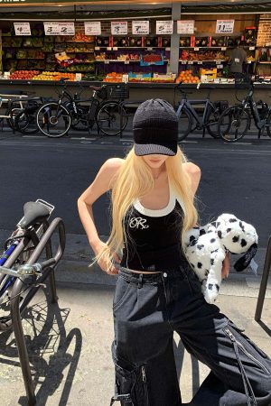 Rase le sol Two-Tone Ribbed Knit Tank Top