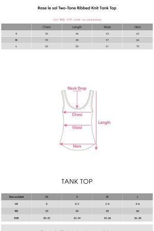 Rase le sol Two-Tone Ribbed Knit Tank Top