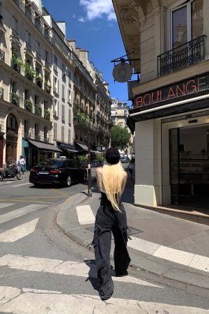 Rase le sol Two-Tone Ribbed Knit Tank Top