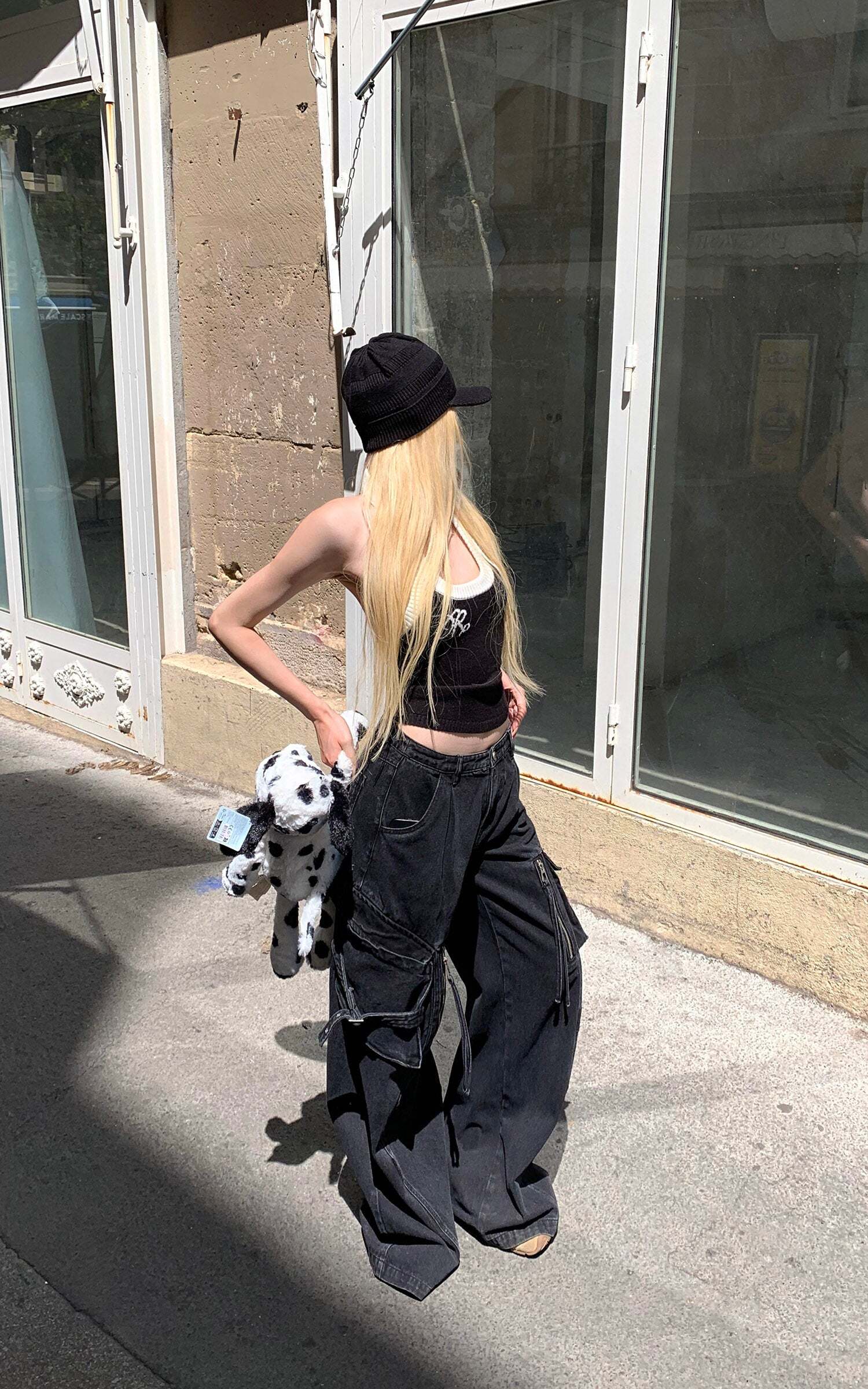 Rase le sol Two-Tone Ribbed Knit Tank Top Rase le sol Two-Tone Ribbed Knit Tank Top