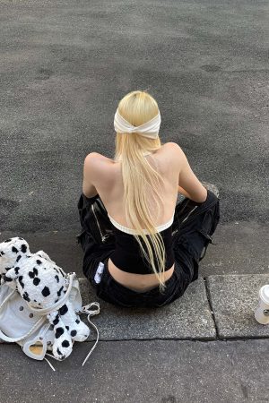 Rase le sol Two-Tone Ribbed Knit Tank Top