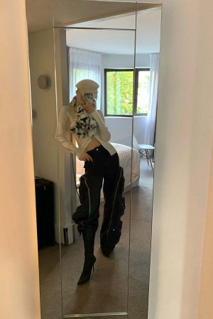 Rase le sol Utility Pocket Wide-Leg Cargo Pants