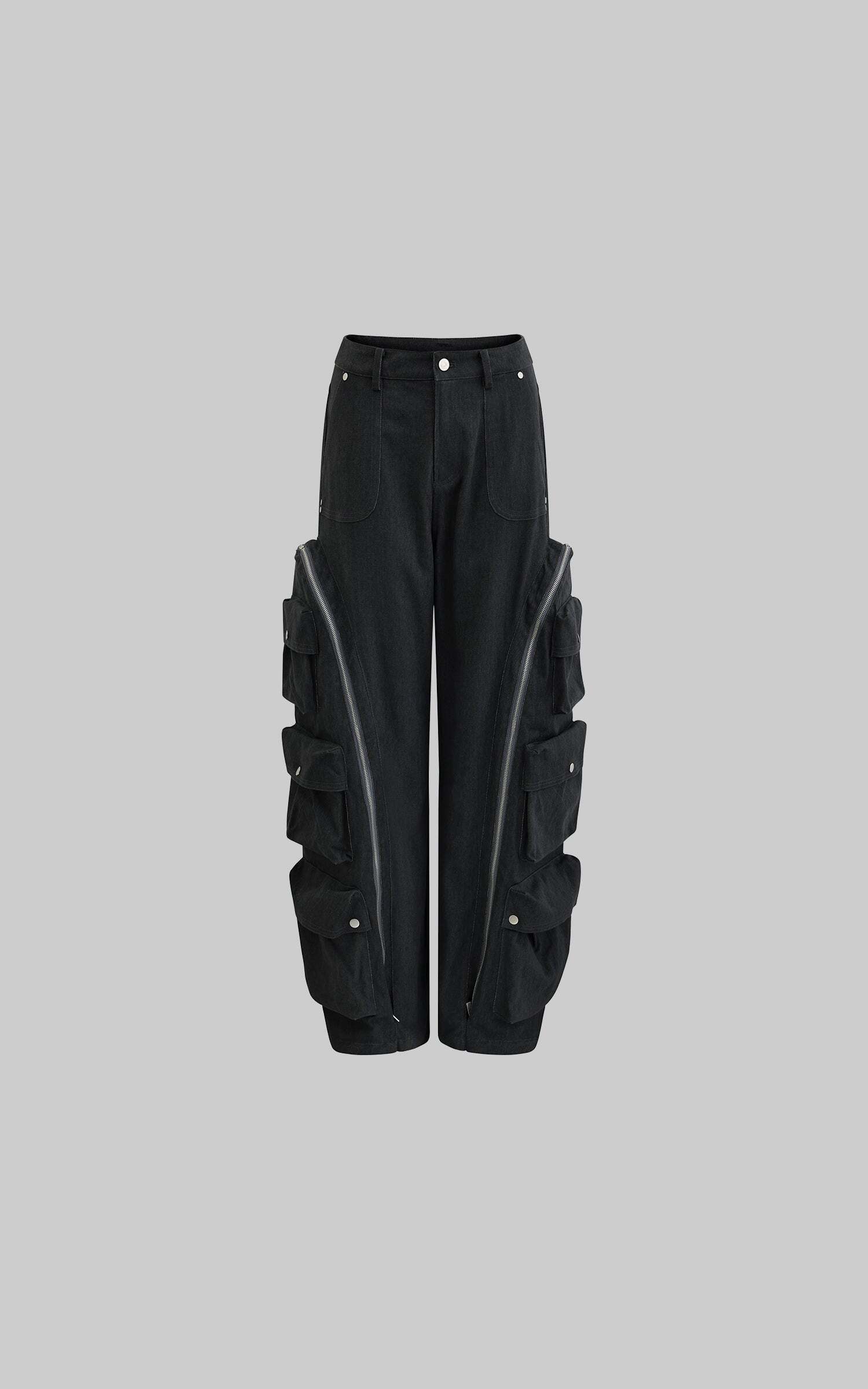 Rase le sol Utility Pocket Wide-Leg Cargo Pants Rase le sol Utility Pocket Wide-Leg Cargo Pants