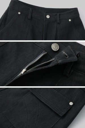 Rase le sol Utility Pocket Wide-Leg Cargo Pants