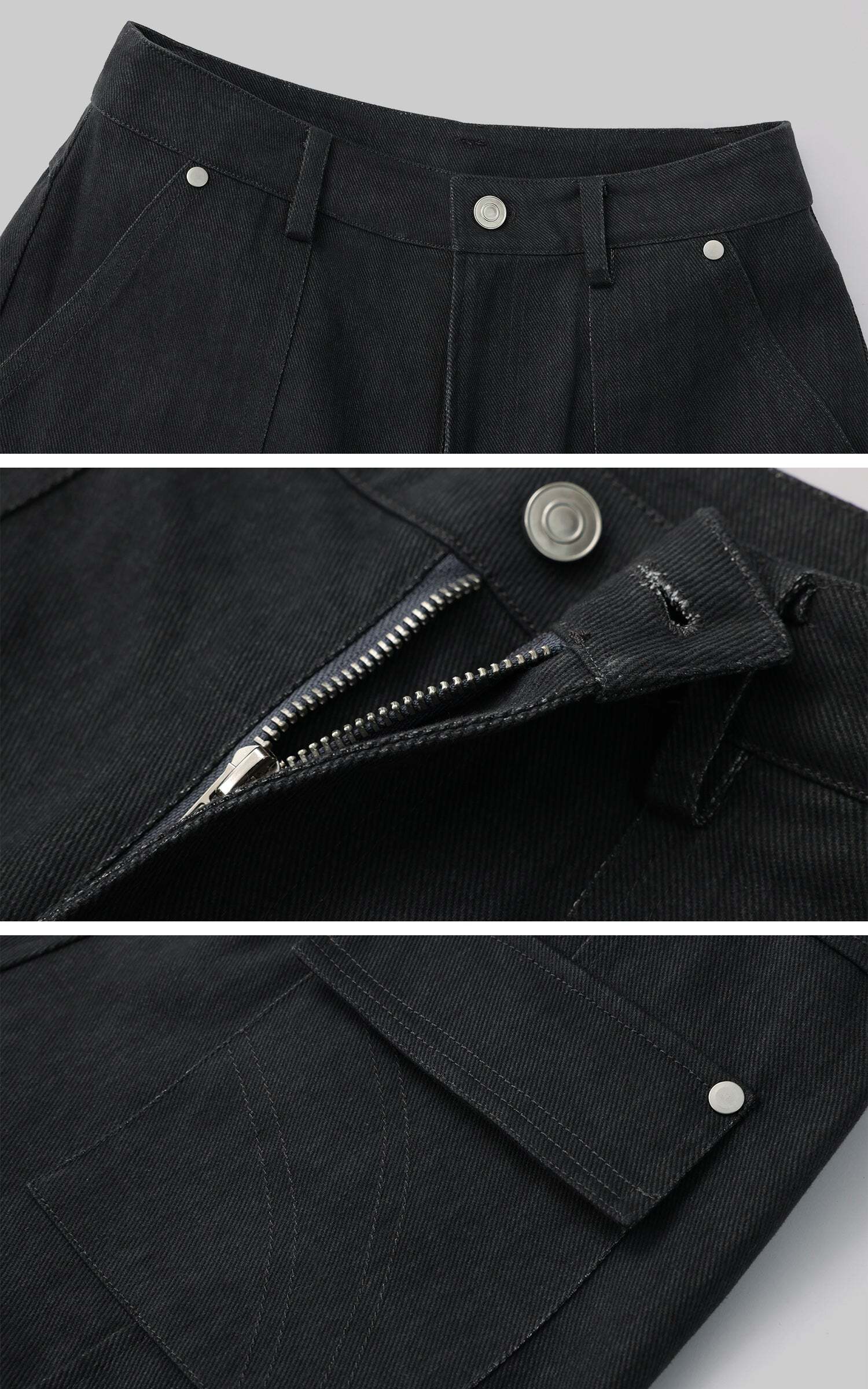 Rase le sol Utility Pocket Wide-Leg Cargo Pants Rase le sol Utility Pocket Wide-Leg Cargo Pants