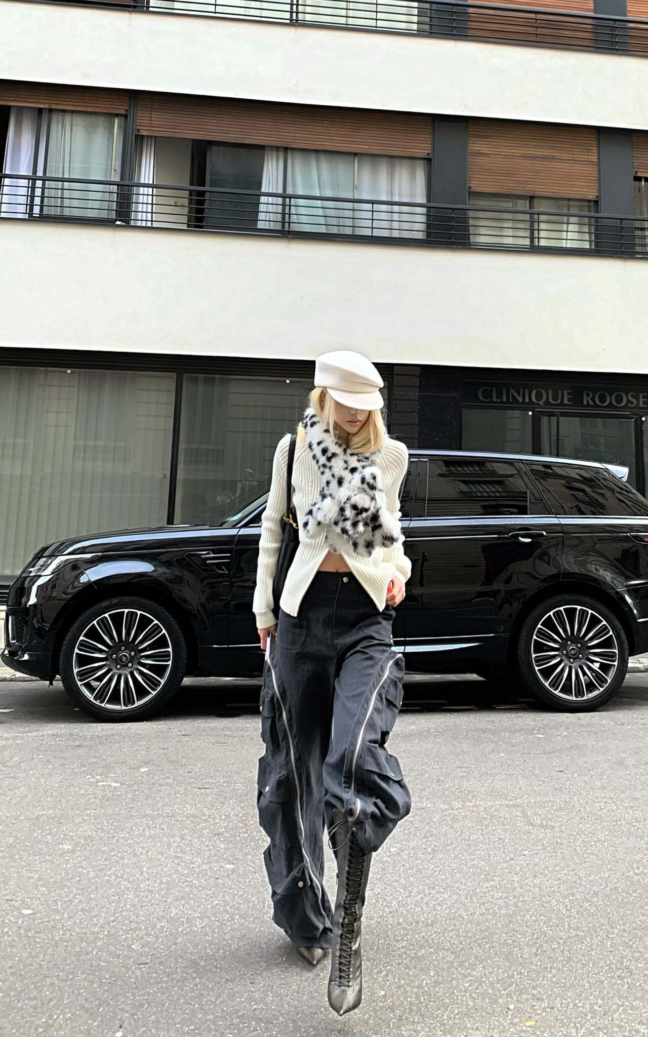 Rase le sol Utility Pocket Wide-Leg Cargo Pants Rase le sol Utility Pocket Wide-Leg Cargo Pants