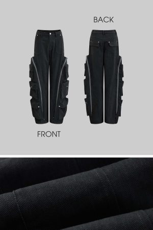 Rase le sol Utility Pocket Wide-Leg Cargo Pants