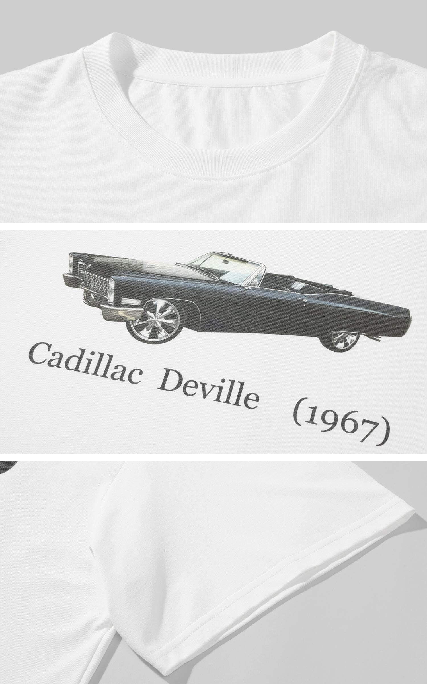 Rase le sol Vintage Convertible Car Graphic Oversized Gender-Neutral T-Shirt Rase le sol Vintage Convertible Car Graphic Oversized Gender-Neutral T-Shirt