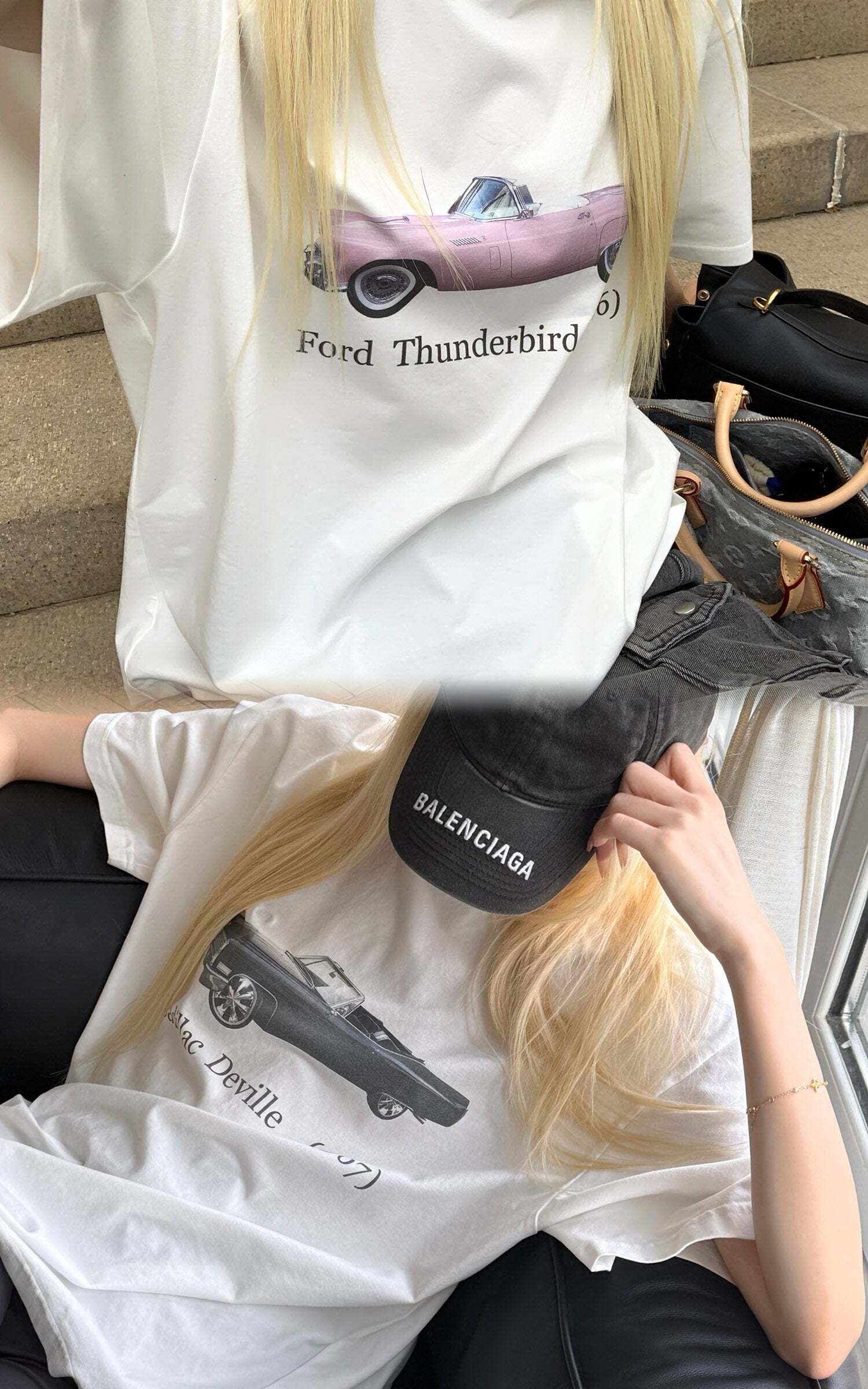 Rase le sol Vintage Convertible Car Graphic Oversized Gender-Neutral T-Shirt Rase le sol Vintage Convertible Car Graphic Oversized Gender-Neutral T-Shirt