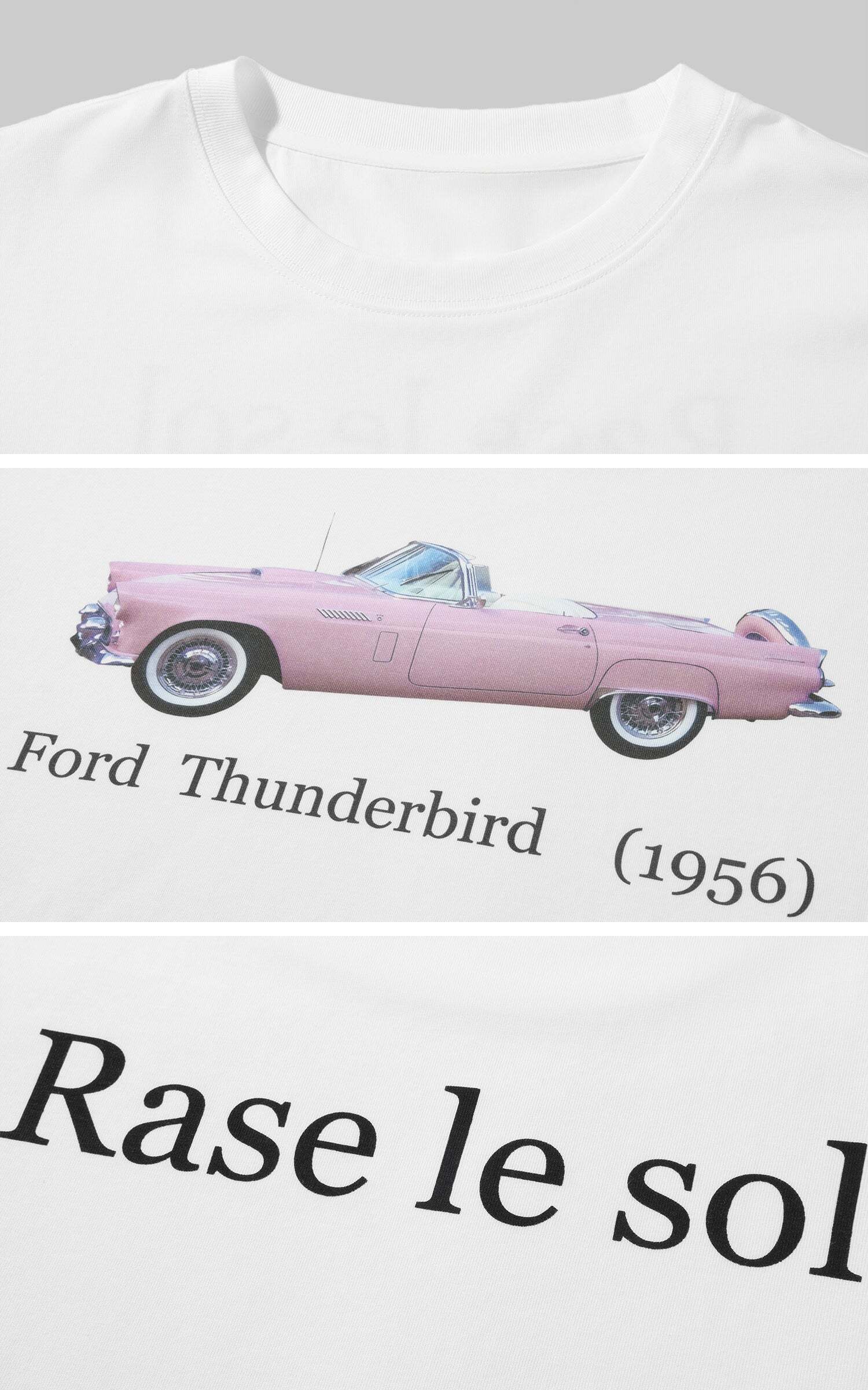 Rase le sol Vintage Convertible Car Graphic Oversized Gender-Neutral T-Shirt Rase le sol Vintage Convertible Car Graphic Oversized Gender-Neutral T-Shirt