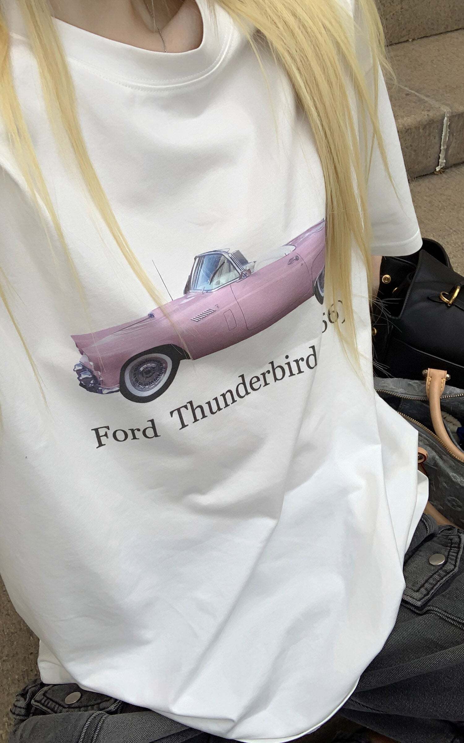 Rase le sol Vintage Convertible Car Graphic Oversized Gender-Neutral T-Shirt Rase le sol Vintage Convertible Car Graphic Oversized Gender-Neutral T-Shirt