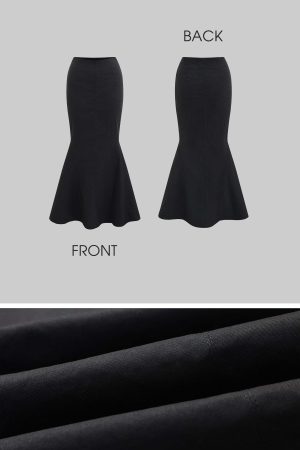 Rase le sol Vintage Ruffled Blazer & Mermaid Skirt Set