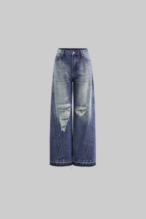 Rase Le Sol Vintage Washed Ripped Jeans