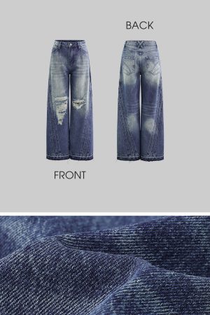 Rase Le Sol Vintage Washed Ripped Jeans
